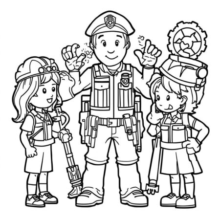Policia e Seguranca (Desenho para Colorir)