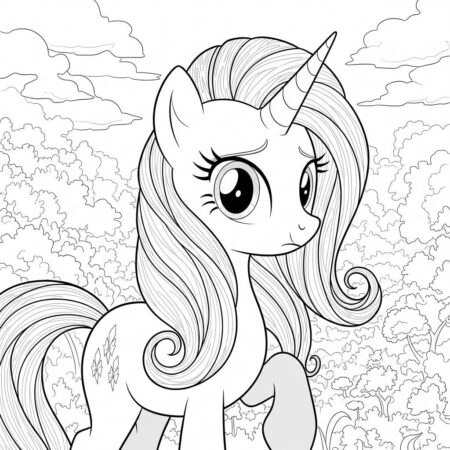 Ponei Realista Detalhado (Desenho para Colorir)