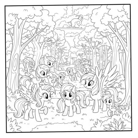 Poneis Magicos Aventura (Desenho para Colorir)