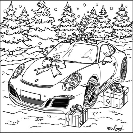 Porshe e Ferias (Desenho para Colorir)