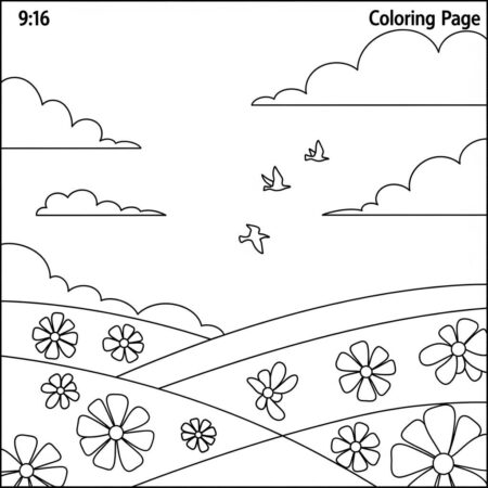 Primavera Ceu Azul (Desenho para Colorir)