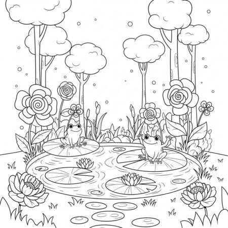Primavera Jardim Encantado (Desenho para Colorir)