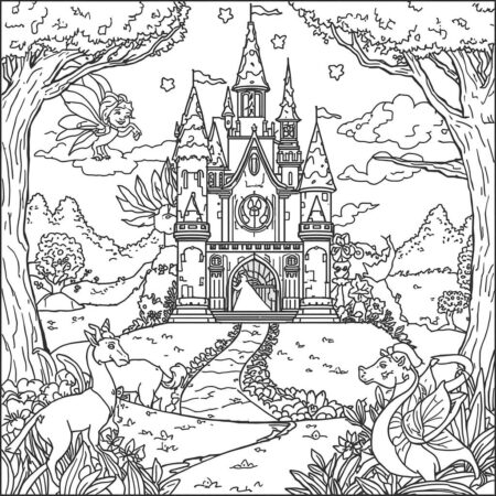 Princesas da Disney Contos de Fadas (Desenho para Colorir)