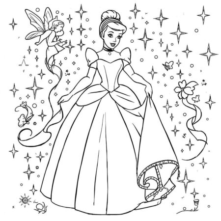 Princesas da Disney Encantadas (Desenho para Colorir)