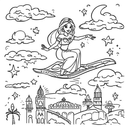 Princesas da Disney Fantasia (Desenho para Colorir)