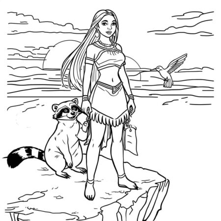 Princesas da Disney Natureza (Desenho para Colorir)