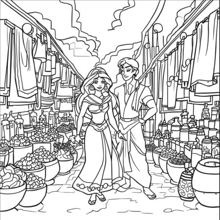 Princesas da Disney Viagem (Desenho para Colorir)