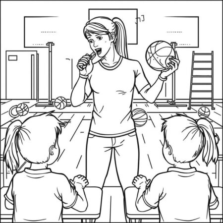 Professor de Educacao Fisica (Desenho para Colorir)