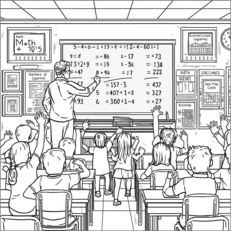 Professor de Matematica (Desenho para Colorir)