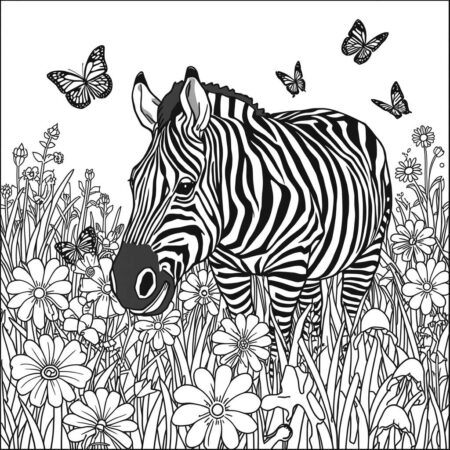 Pumba e Flores (Desenho para Colorir)