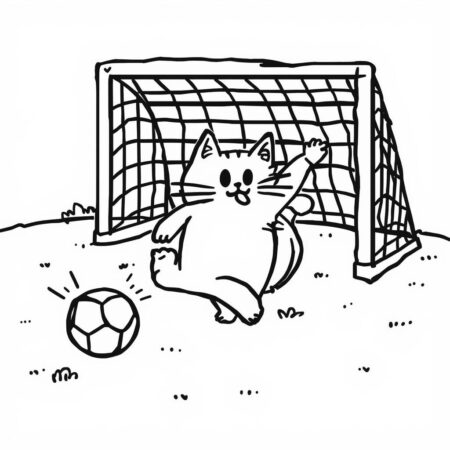 Pusheen e os Esportes (Desenho para Colorir)