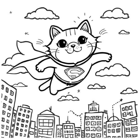 Pusheen em uma Aventura (Desenho para Colorir)