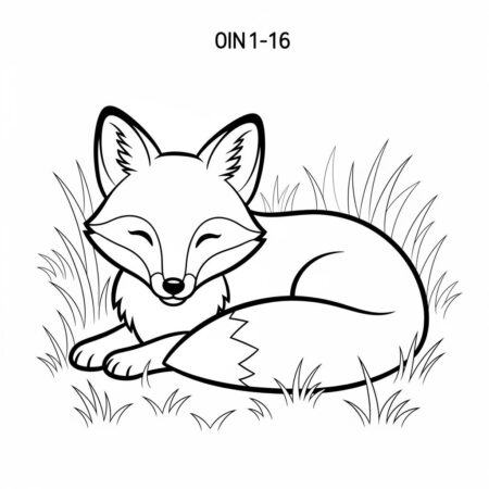 Raposa Simples e Bonita (Desenho para Colorir)