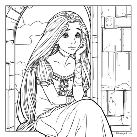 Rapunzel Realista (Desenho para Colorir)
