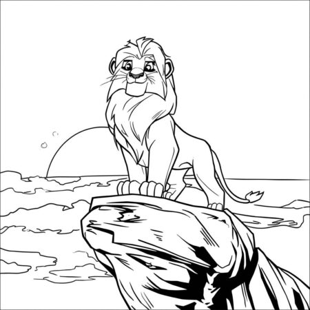 Rei Mufasa (Desenho para Colorir)