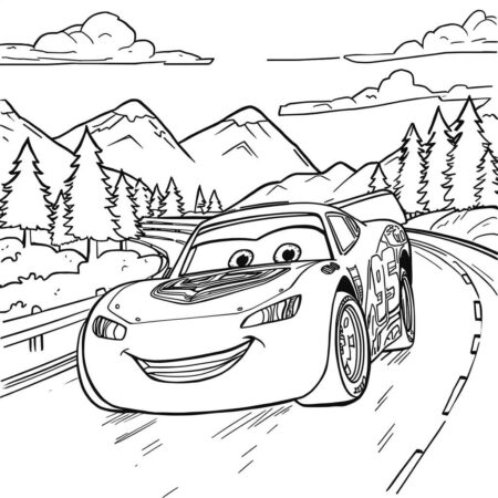 Relampago McQueen Aventura (Desenho para Colorir)
