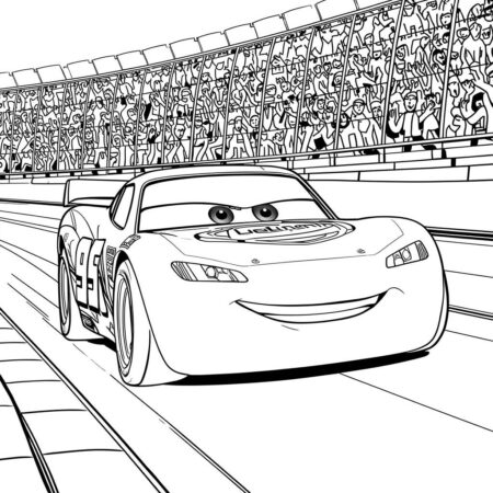 Relampago McQueen Correndo (Desenho para Colorir)