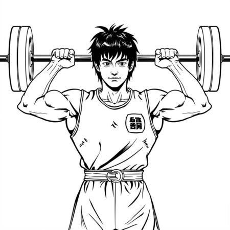 Rock Lee Treinando (Desenho para Colorir)