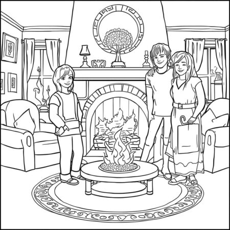 Rony e sua Familia (Desenho para Colorir)