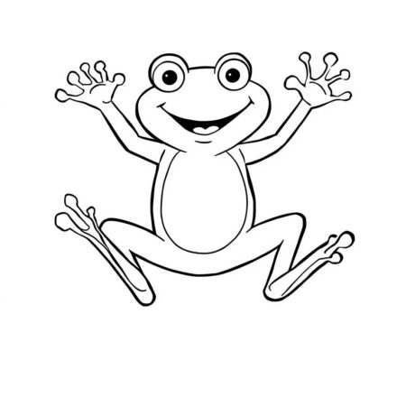Sapo Simples e Divertido (Desenho para Colorir)