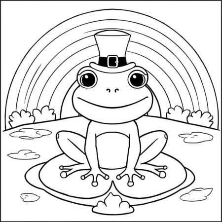 Sapo da Sorte (Desenho para Colorir)