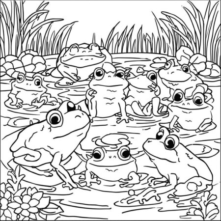 Sapo e a Amizade (Desenho para Colorir)