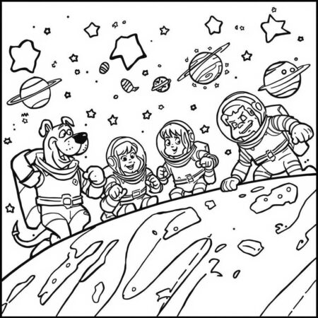 Scooby Doo Aventura Espacial (Desenho para Colorir)