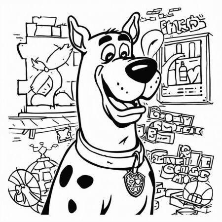 Scooby Doo Estilo Vintage (Desenho para Colorir)