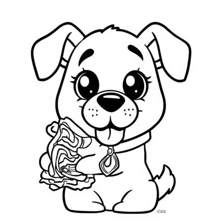 Scooby Doo Kawaii (Desenho para Colorir)