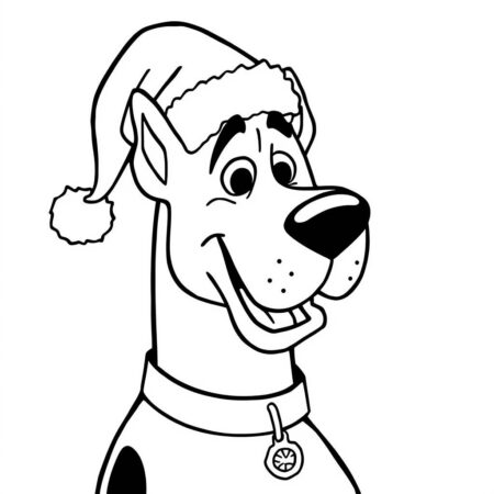 Scooby Doo Natal (Desenho para Colorir)
