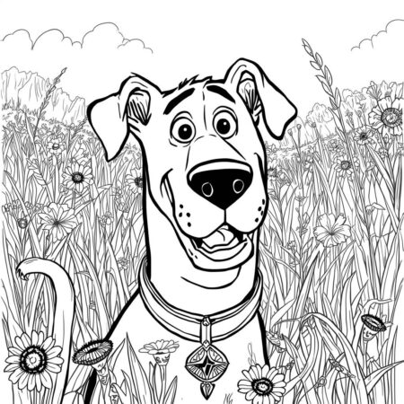 Scooby Doo Realista (Desenho para Colorir)
