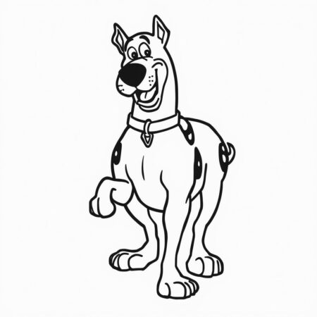 Scooby Doo Simples (Desenho para Colorir)