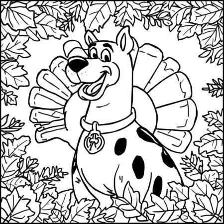 Scooby Doo e Acao de Gracas (Desenho para Colorir)