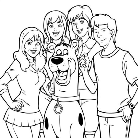 Scooby Doo e Amigos (Desenho para Colorir)