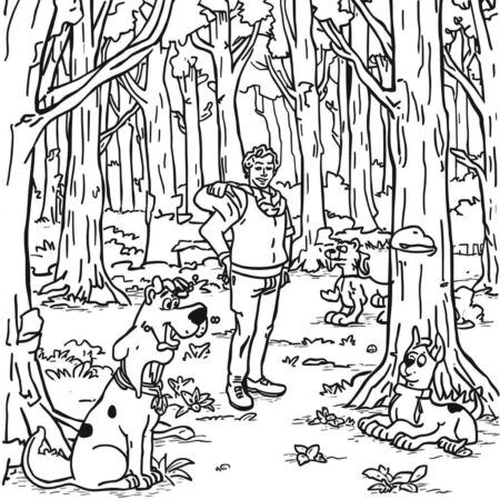 Scooby Doo e Aventura na Floresta (Desenho para Colorir)