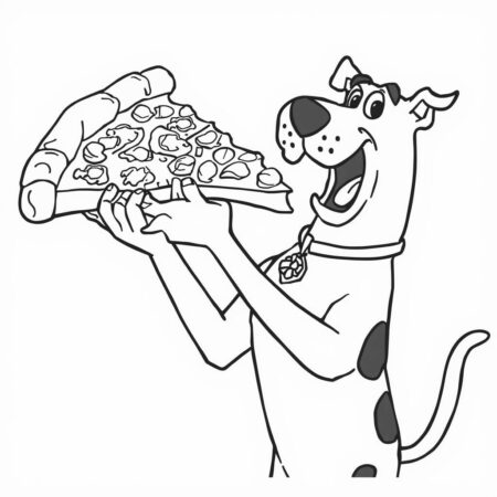 Scooby Doo e Comida (Desenho para Colorir)