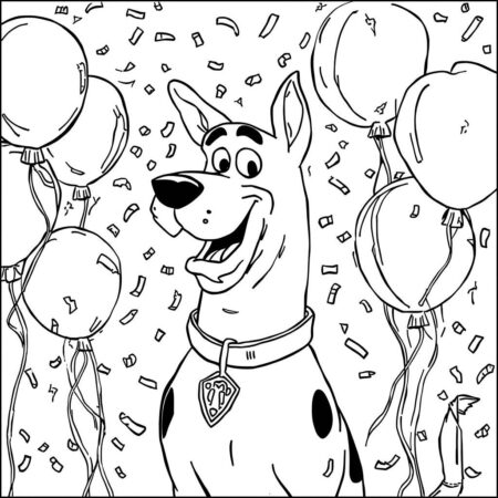 Scooby Doo e Cores (Desenho para Colorir)