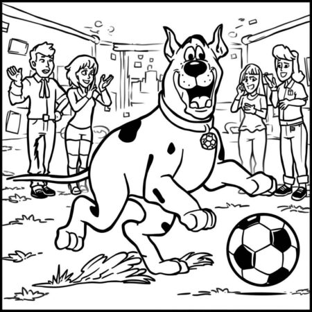 Scooby Doo e Esportes (Desenho para Colorir)