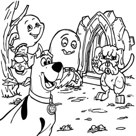 Scooby Doo e Fantasmas (Desenho para Colorir)