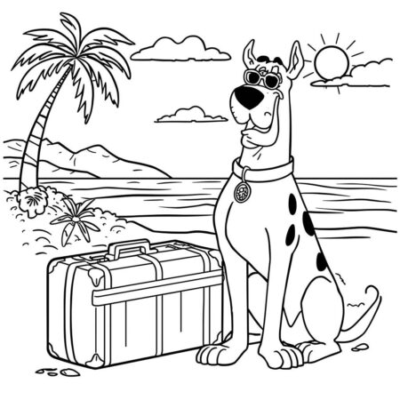 Scooby Doo e Ferias (Desenho para Colorir)