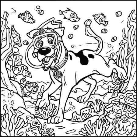 Scooby Doo e Misterios do Oceano (Desenho para Colorir)