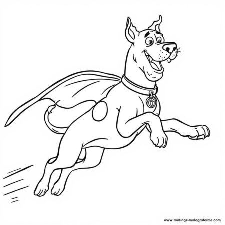 Scooby Doo em Acao (Desenho para Colorir)