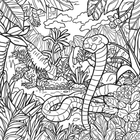 Serpente Aventura (Desenho para Colorir)