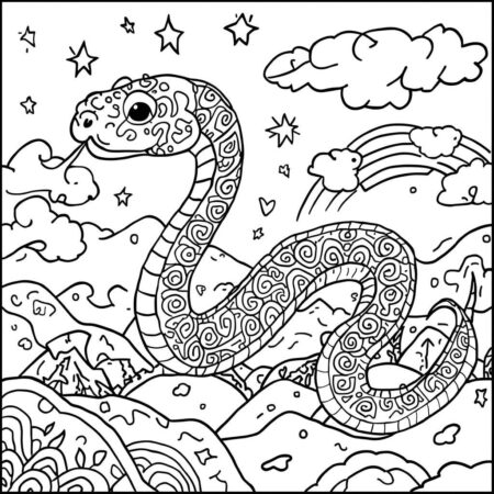 Serpente Magica (Desenho para Colorir)