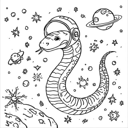 Serpente do Espaco (Desenho para Colorir)