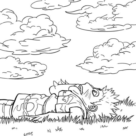 Shikamaru Pensando (Desenho para Colorir)