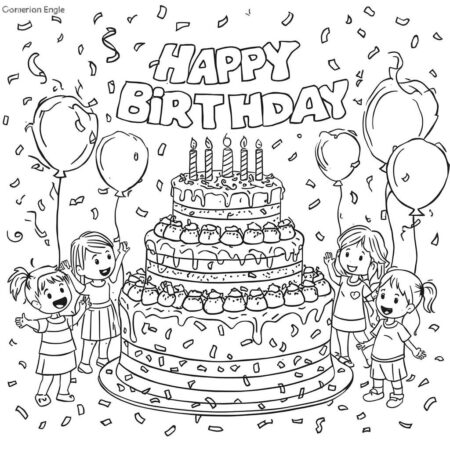 Sorvete em Festa (Desenho para Colorir)