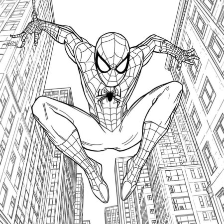 Spider Man Aventura (Desenho para Colorir)