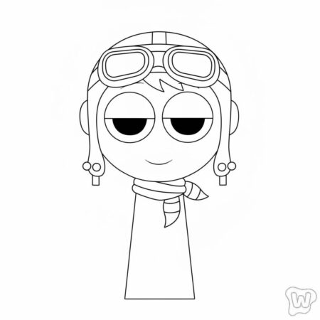 Sprunki Aventureiro (Desenho para Colorir)