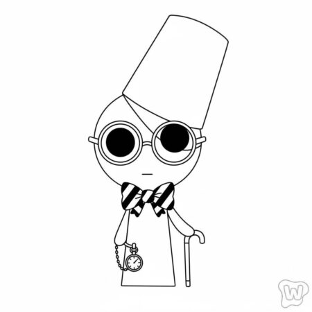 Sprunki Elegante (Desenho para Colorir)